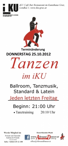 iKU Tanzen am Donnerstag 25.10.2012 ab 20:10Uhr